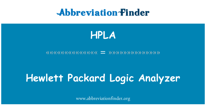 HPLA: Hewlett Packard logikai analizátor