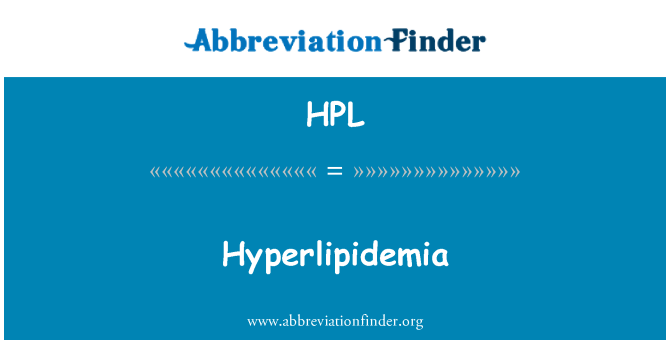 HPL: Hyperlipidemia