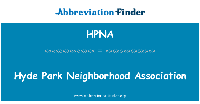 HPNA: Hiệp hội khu phố Hyde Park