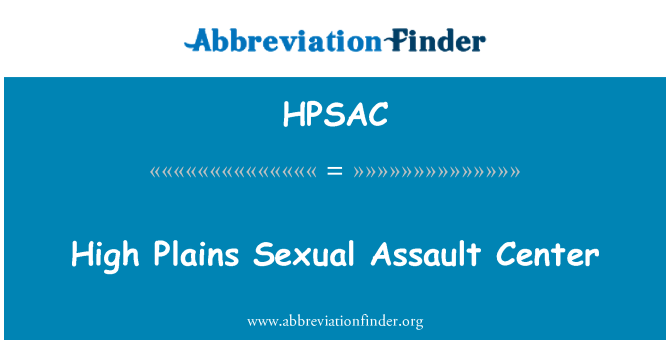 HPSAC: Високи равнини сексуално нападение център