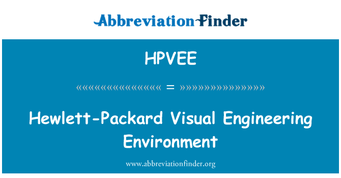 HPVEE: Hewlett-Packard vizualiai inžinerija aplinkos