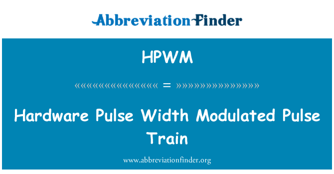 HPWM: Hardwarové pulzní šířkovou modulací impulzů