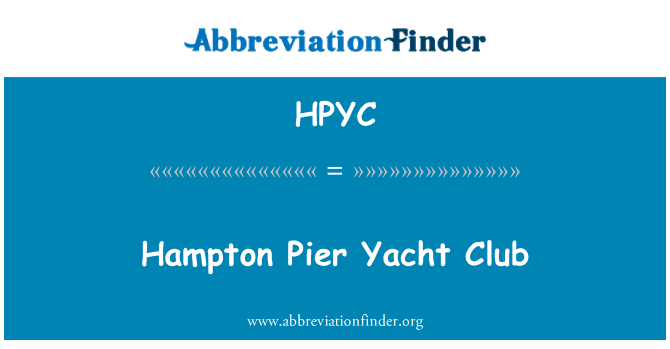 HPYC: Hampton Pier Yacht Club