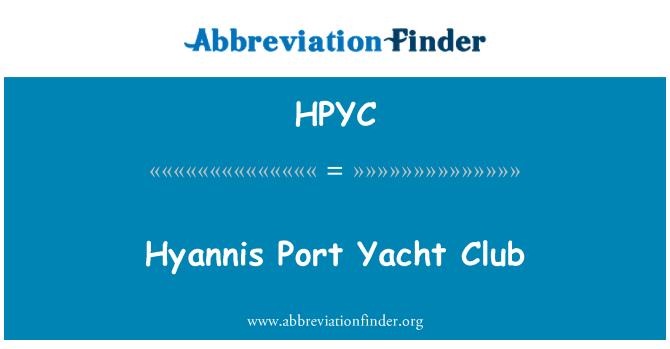 HPYC: Kelab kapal layar Hyannis Port