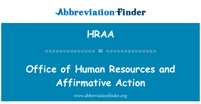 HRAA: Büro des Human Resources und Affirmative Action