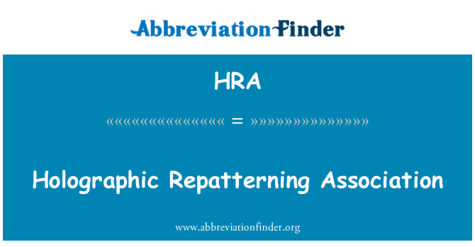HRA: Голографічні Repatterning Асоціації
