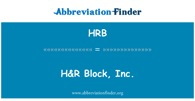HRB: H & R blokas, Inc