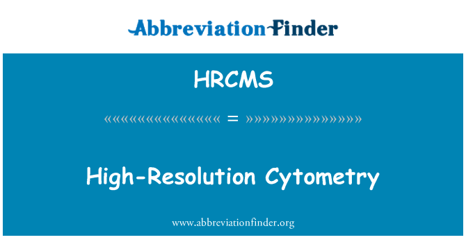 HRCMS: Высоким разрешением цитометрии