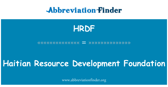 HRDF: Fundacja rozwoju zasobów Haiti