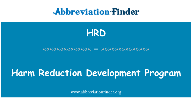 HRD: Harm Reduction Development Program