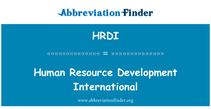 HRDI: Human Resource Development International