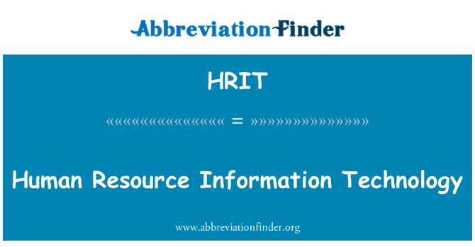 HRIT: Tecnologies de la informació dels recursos humans