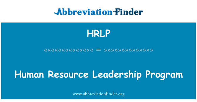 HRLP: Program vedení lidských zdrojů