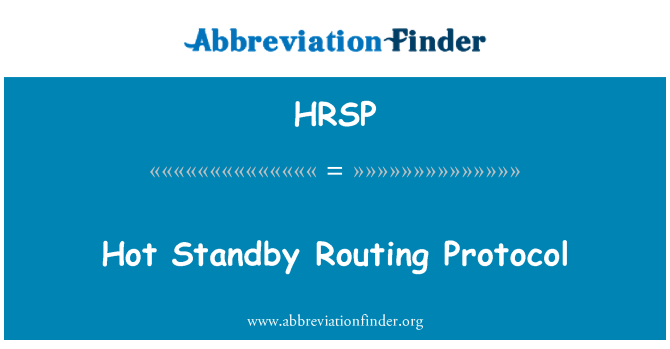 HRSP: Il-Protokoll tar-Routing sħun Standby