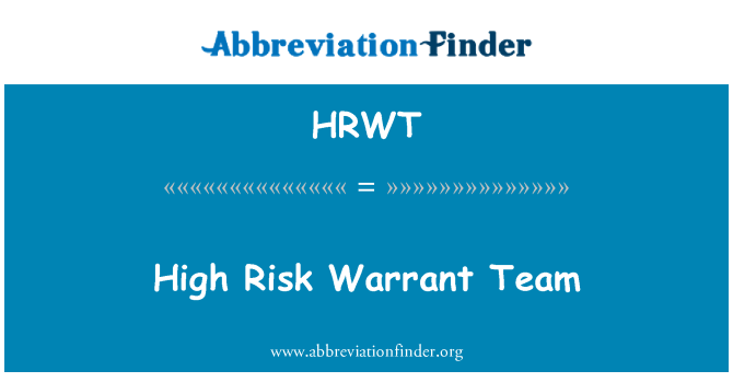 HRWT: Didelės rizikos orderio komanda