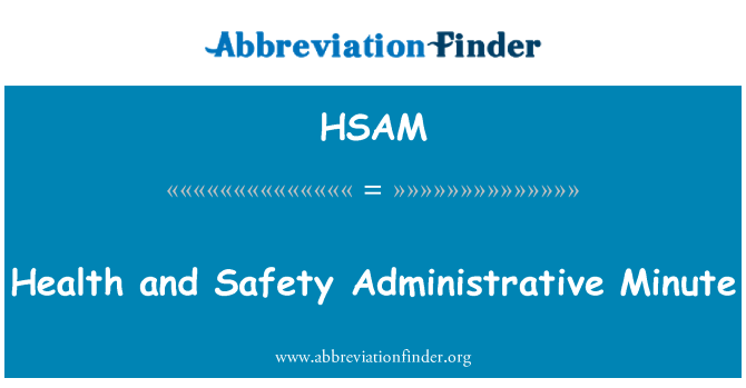 HSAM: Minuta amministrattivi tas-saħħa u s-sigurtà
