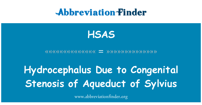 HSAS: استسقاء الرأس بسبب التضيق الخلقي لقناة سيلفيوس