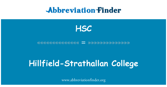 HSC: Hillfield-Strathallan College