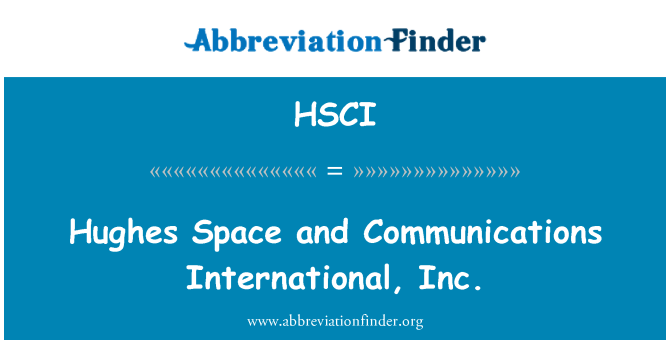 HSCI: Hughes plas ak kominikasyon International, Inc.