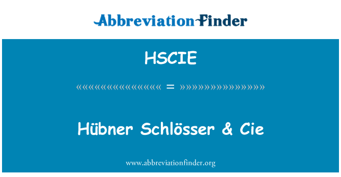 HSCIE: Hübner Schlösser & Cie