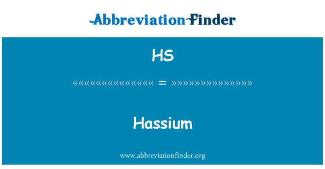 HS: Hassium