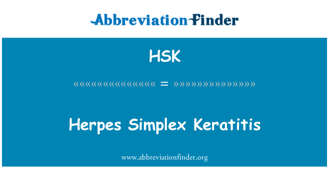 HSK: Keratitis herpes simplecs