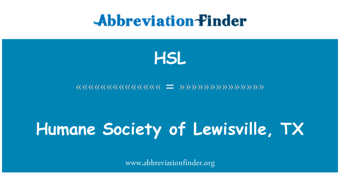 HSL: Humánní společnost Lewisville, TX