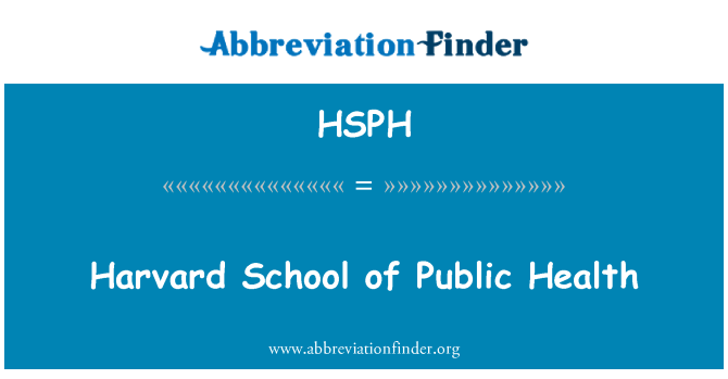 HSPH: Harvard lekòl de sante piblik