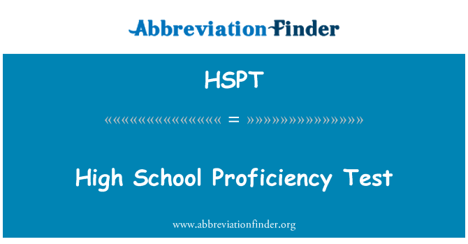 HSPT: Lekòl segondè Proficiency tès