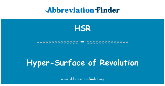 HSR: Hyper-sifas revolisyon