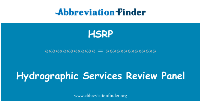 HSRP: Hydrographic Services Review Panel