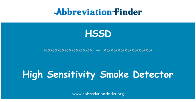 HSSD: Hög känslighet rökdetektor