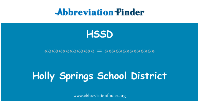 HSSD: Holly Springs School District