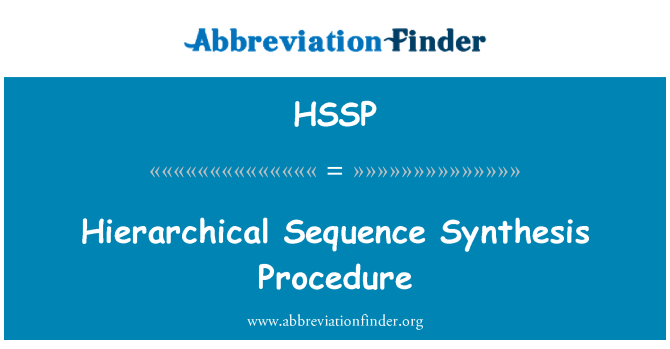 HSSP: Procedura di sintesi sequenza gerarchica