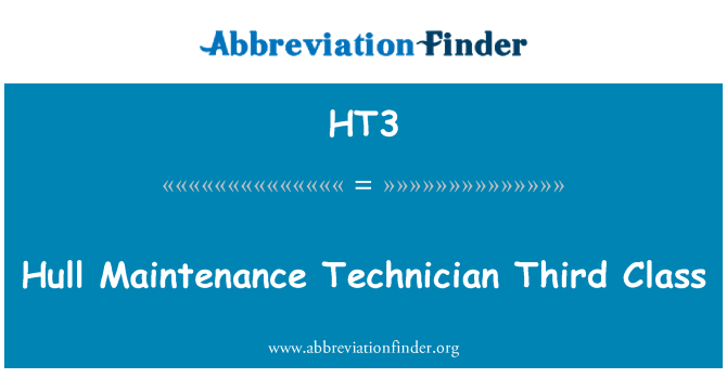 HT3: Skroget vedligeholdelse tekniker tredje klasse