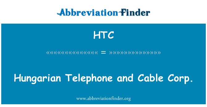 HTC: חברת כבלים וטלפון הונגרי