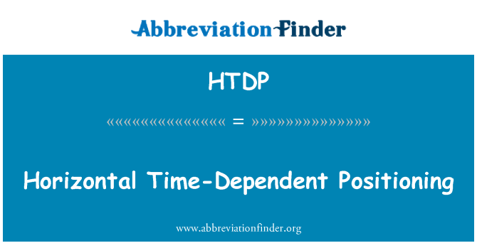 HTDP: Horizontal Time-Dependent Positioning