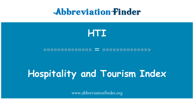 HTI: Hospitalité et tourisme Index