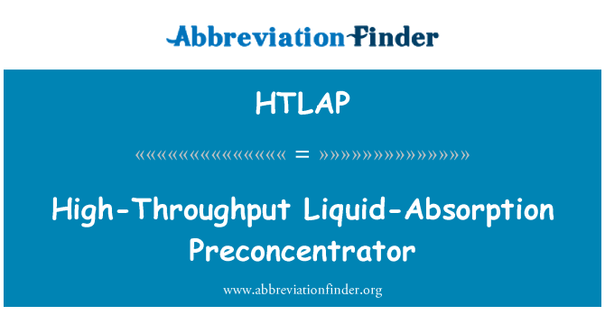 HTLAP: Preconcentrador de absorción de líquido de alto rendimiento