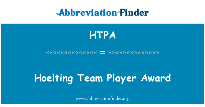 HTPA: פרס שחקן קבוצתי Hoelting