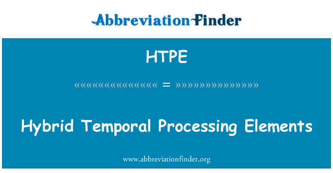 HTPE: Hybrid Temporal Processing Elements
