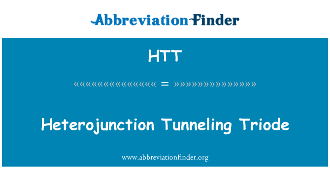 HTT: Heterojunction tunelování Triode