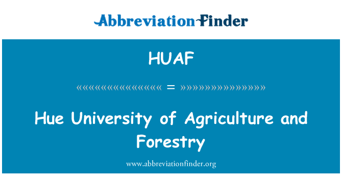 HUAF: هوي جامعة الزراعة والغابات