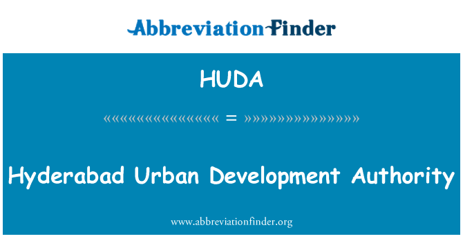 HUDA: Hyderabad urbanistični organ