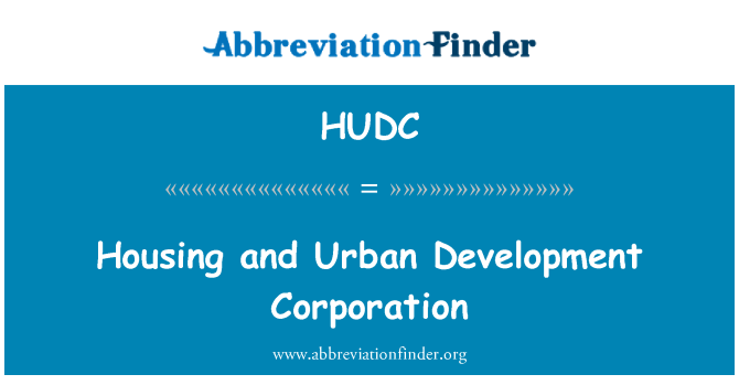 HUDC: Boliger og Urban Development Corporation