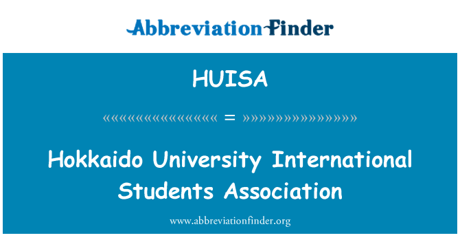 HUISA: Asociace pro mezinárodní studenty Hokkaido University