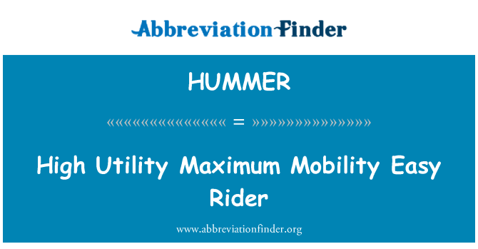 HUMMER: Висока Utility максимальну мобільність Безтурботний їздець