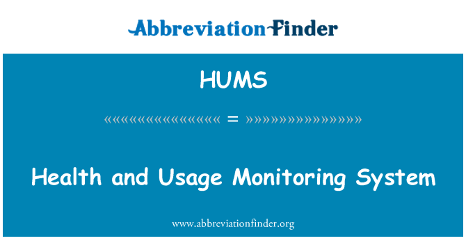 HUMS: Zdraví a využití monitorovacího systému