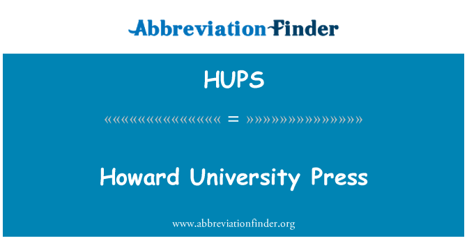 HUPS: Howard University Press