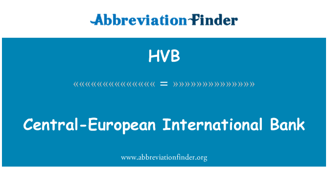 HVB: Central-European International Bank